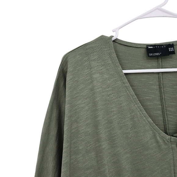 Asos Design Women's 100% Cotton Button Front Jumpsuit - 4 - Picture 2 of 7